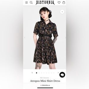 Disturbia Atropos Mini Shirt Dress 🖤